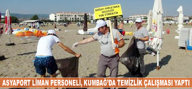 Asyaport personeli, Tekirdağ'da temizlik çalışması yaptı