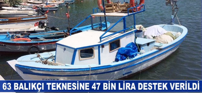 Malatya'da 63 balıkçı teknesine 47 bin lira destek verildi