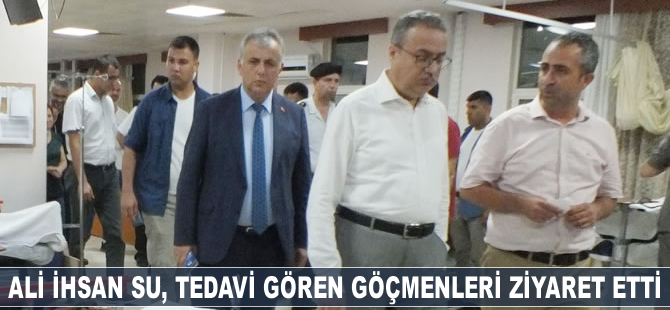 Mersin Valisi, tedavi gören göçmenleri izyaret etti
