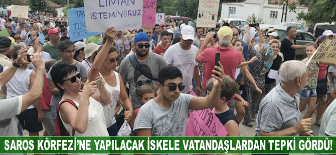 Edirne'de vatandaşlar Saros Körfezi'ne yapılacak FSRU iskelesine tepki gösterdi