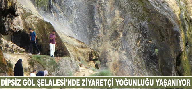 Dipsiz Göl Şelalesi'nde ziyaretçi yoğunluğu yaşanıyor