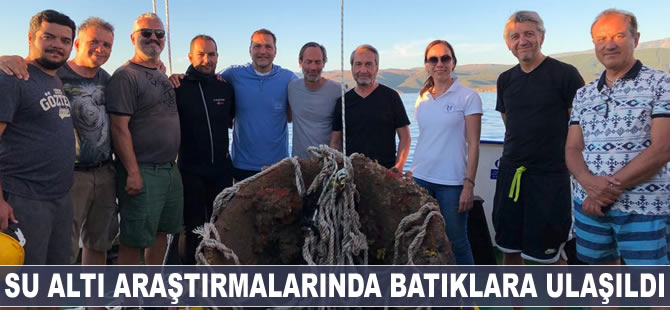 Su altı araştırmalarında batıklara ulaşıldı