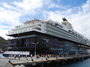 İki kruvaziyer gemisi Bodrum'a 2 bin 341 turist getirdi