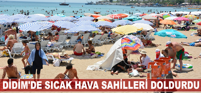 Didim'de sıcak hava sahilleri doldurdu