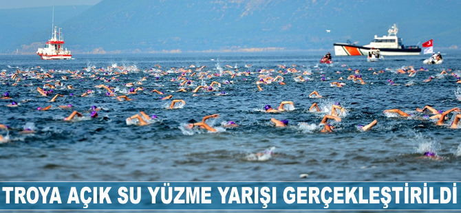 Troya Açık Su Yüzme Yarışı gerçekleştirildi