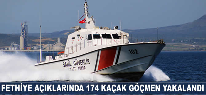 Muğla'da 30 kişilik gulette 174 göçmen yakalandı