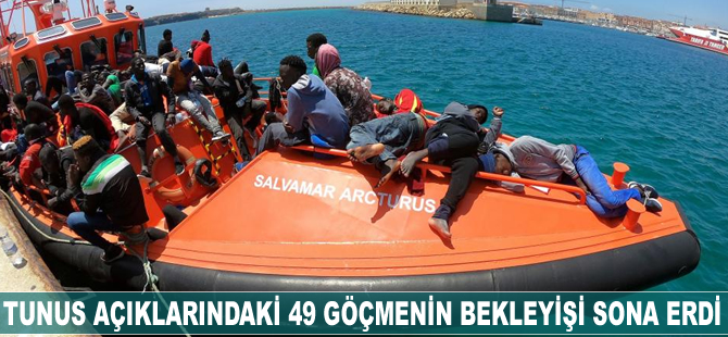 Tunus açıklarındaki 40 göçmenin bekleyişi sona erdi