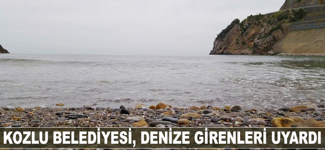 Kozlu Belediyesi, denize girenleri uyardı