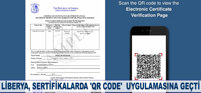 Liberya, sertifikalarda 'QR CODE' uygulamasına geçti