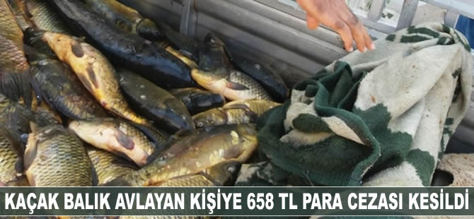 Kaçak balık avlayan kişiye 658 TL para cezası kesildi
