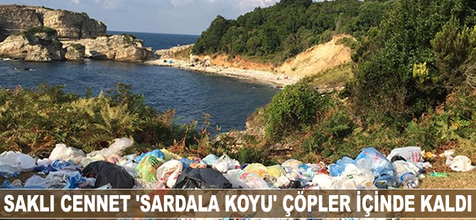 'Saklı cennet' Sardala Koyu çöpler içinde kaldı