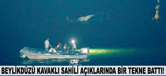 Beylikdüzü Kavaklı Sahili açıklarında bir tekne battı!