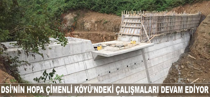 DSİ'nin Hopa Çimenli Köyü'ndeki çalışmaları devam ediyor