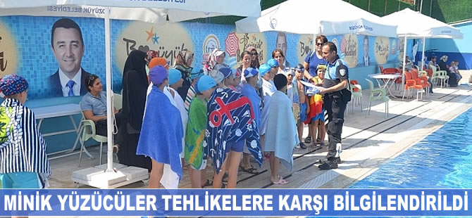 Bilecik'te minik yüzücüler tehlikelere karşı bilgilendirildi