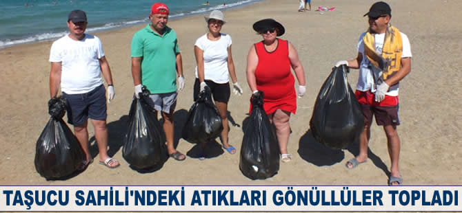 Taşucu Sahili'ndeki atıkları topladılar