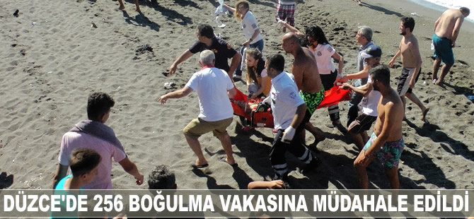 Düzce'de 256 boğulma vakasına müdahale edildi