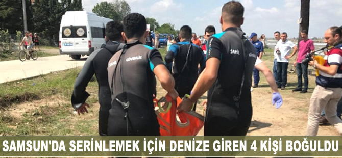 Samsun'da, denize giren 4 kişi boğuldu