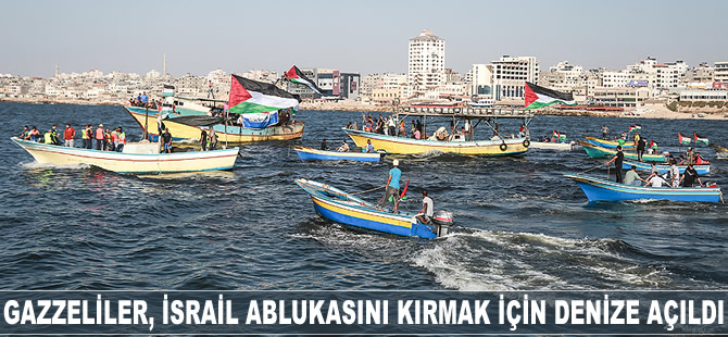 Gazzeliler, İsrail ablukasını kırmak için denize açıldı