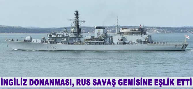 İngiliz donanması, Rus savaş gemisine eşlik etti
