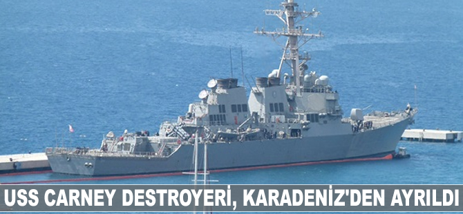 USS Carney, Karadeniz'den ayrıldı