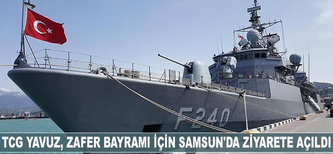 TCG YAVUZ, Zafer Bayramı için Samsun'da ziyarete açıldı