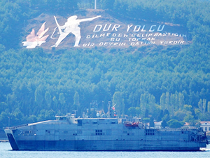 USNS Carson City, Çanakkale Boğazı'ndan geçti