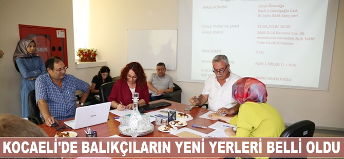 Kocaeli'de balıkçıların yeni yerleri belli oldu