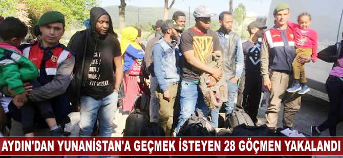 Aydın'da 28 kaçak göçmen yakalandı