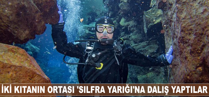 İki kıtanın ortasına dalış yaptılar