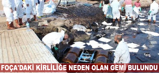 Foça'daki kirliliğe  'M/V Harrıer' gemisi sebep oldu