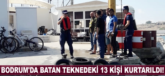Bodrum'da batan tekneden 13 kişi kurtarıldı!