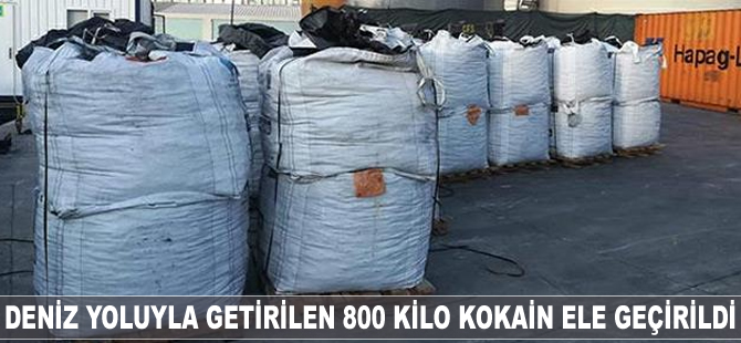 Deniz yoluyla getirilen 800 kilo kokain ele geçirdi