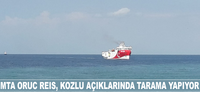 MTA ORUC REIS, Kozlu açıklarında tarama yapıyor