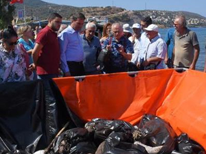 Foça'daki petrol sızıntısıyla ilgili hakim ve bilirkişilerden inceleme