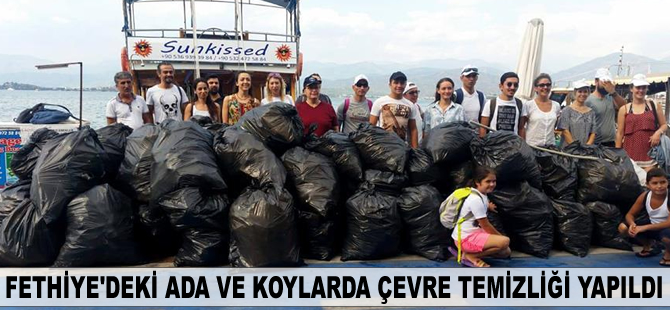 Fethiye'deki ada ve koylarda çevre temizliği yapıldı