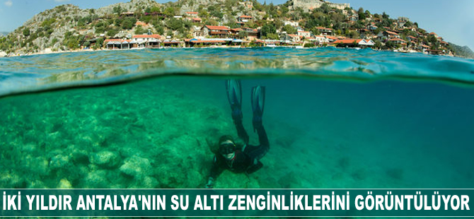 İki yıldır Antalya'nın su altı zenginliklerini görüntülüyor