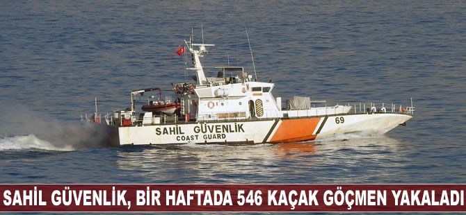 Sahil Güvenlik, bir haftada 546 kaçak göçmen yakaladı