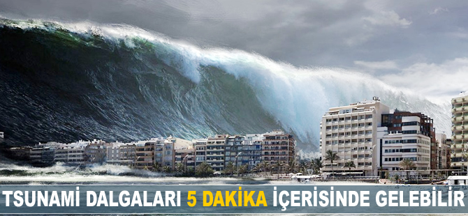 Tsunami dalgaları 5 dakika içerisinde gelebilir