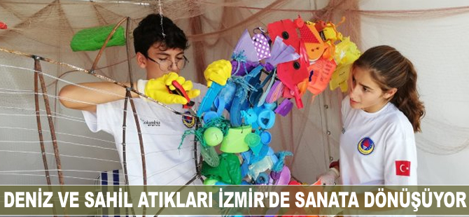 Deniz ve sahil atıkları sanata dönüşüyor