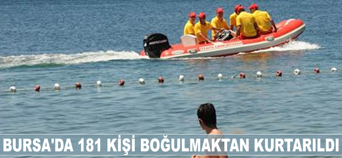 Bursa’da 181 kişi boğulmaktan kurtarıldı