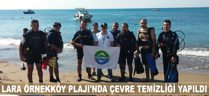 Örnekköy Plajı'nda çevre temizliği yapıldı