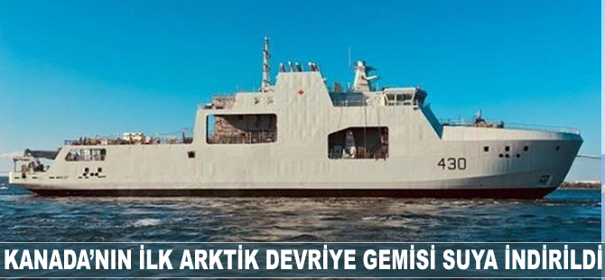 Kanada’nın ilk Arktik devriye gemisi suya indirildi