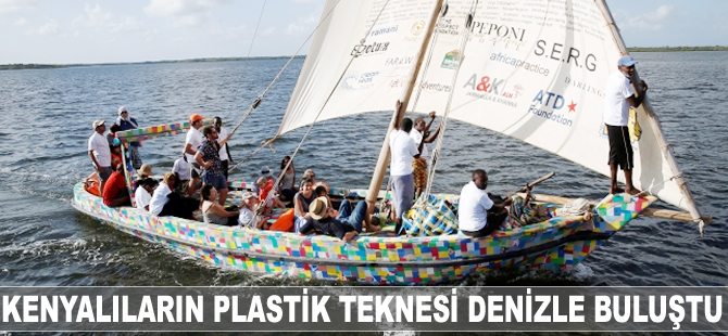 Kenyalıların plastik teknesi denizle buluştu