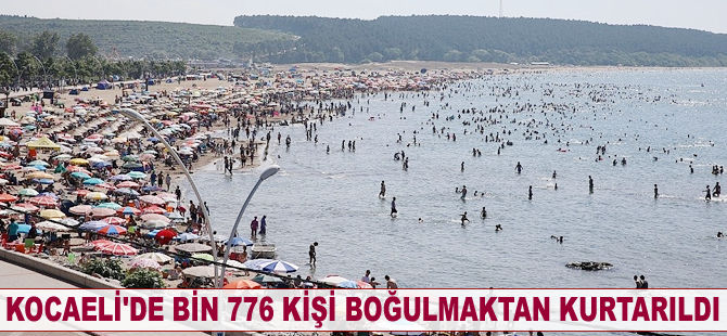 Kocaeli’de bin 776 kişi boğulmaktan kurtarıldı