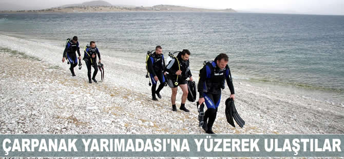 Çarpanak Yarımadası'na yüzerek ulaştılar