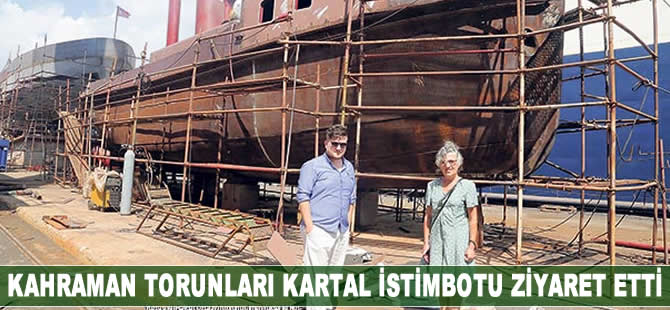 Kahraman torunları Kartal istimbotu ziyaret etti