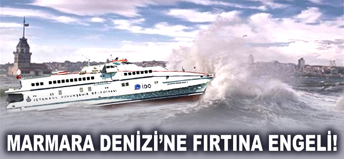 Marmara Denizi'ne fırtına engeli!