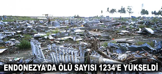 Endonezya'da ölü sayısı 1234'e yükseldi
