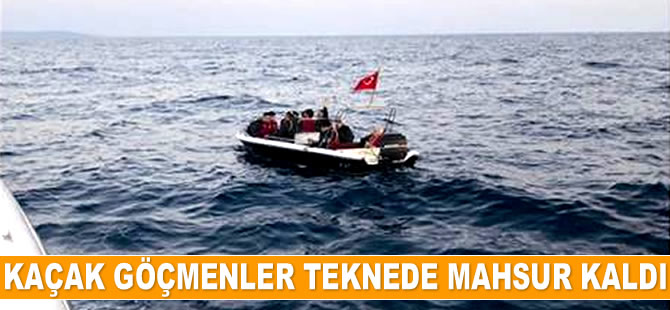 Aydın’da fiber tekne arıza yaptı, kaçak göçmenler mahsur kaldı