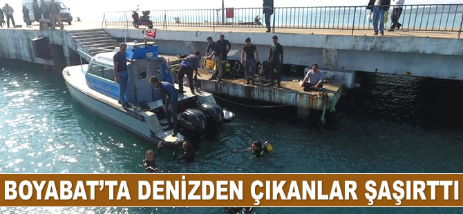 Sinop’ta denizden çıkanlar şaşırttı